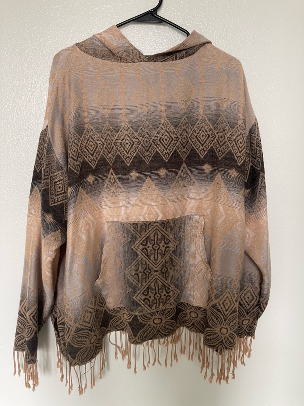 Kamaru Pashmina Fringe Hoodie